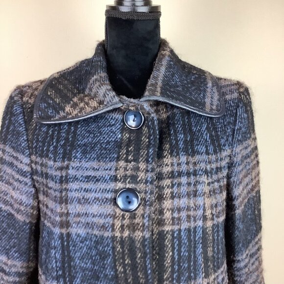 VINTAGE WOOL PLAID COAT By Montreal Coat Factory - Picture 4 of 12